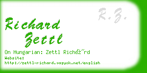 richard zettl business card